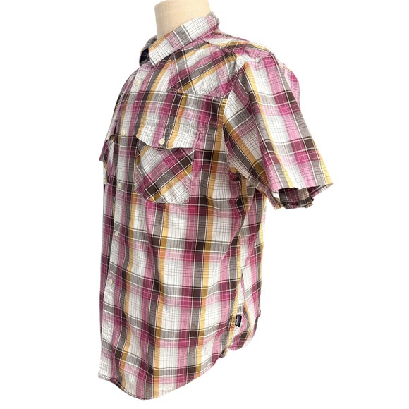 Patagonia Organic Cotton Plaid Short Sleeve Western‎ Cowboy Boho Shirt Mens XL - Picture 3 of 8